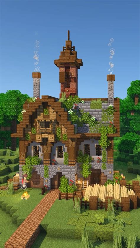 Image result for Aesthetic Minecraft Cottage Tutorial