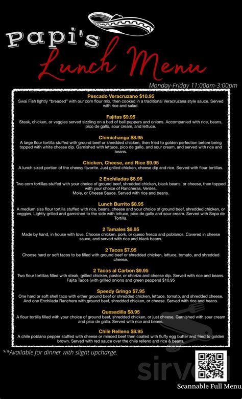 Papi's Mexican Restaurant and Bar menus in Lexington, Kentucky, United ...