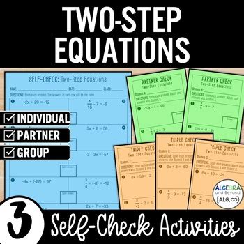 Image result for Solving Two-Step Equations Practice