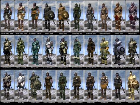 Elder Scrolls Oblivion Armor Sets