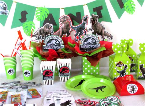 Cotillón Jurassic World | Fiesta de cumpleaños de dinosaurio, Juegos de ...