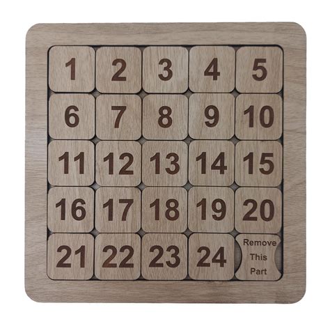 GNEXIN Laminated Wooden Number Slider Brain Teaser | Numeric and ...