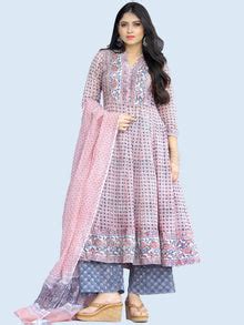 Jashn Farhat - Set of Kurta Palazzo & Dupatta - KS25A2179D – InduBindu