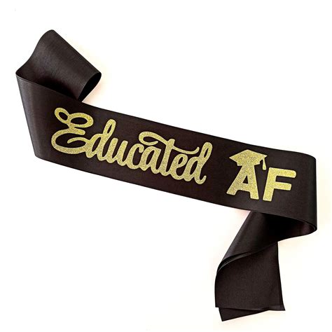 Buy Magnusson's GardenEducated AF Graduation Sash, Senior 2024 Gifts ...