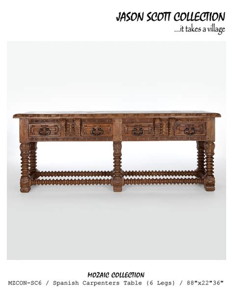 Spanish Carpenters Table (6 Legs) – Hat Creek Interiors