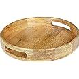 MWC NAG Handmade Round Wooden Serving Tray|Serving Tray Wooden|Tray for ...