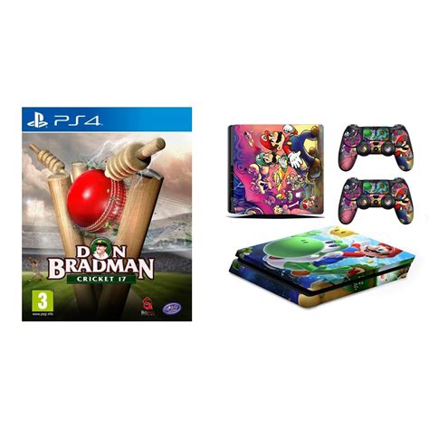 Buy Don Bradman Cricket 17 (Ps4)+Fox Micro® PS4 Slim Console Mario Skin ...
