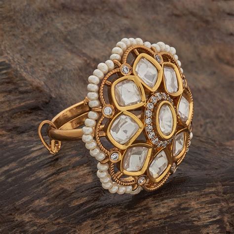 Kundan Finger Ring 182155