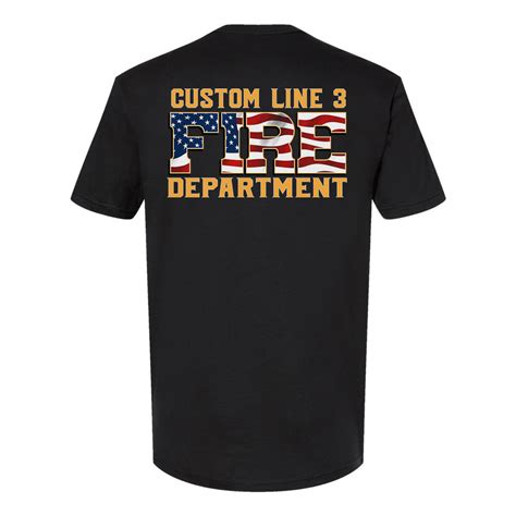 Customized USA Flag Fire Department Premium T-Shirt – Firefighter.com