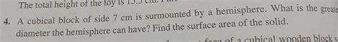 sir/mam in this sum they used the TSA of cube + CSA of hemisphere- area ...