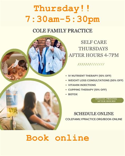 Cole Family Practice | Come thrive with us after hours with Vitamin ...