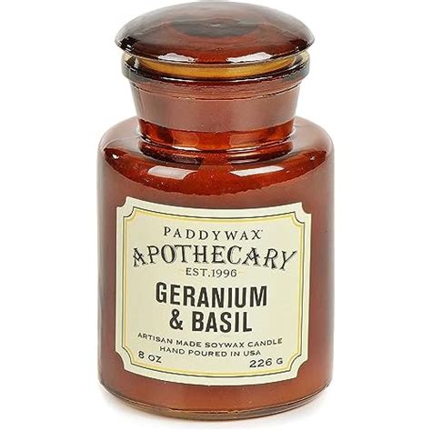 Paddywax Apothecary Collection Scented Soy Wax Jar Candle, 8-Ounce ...