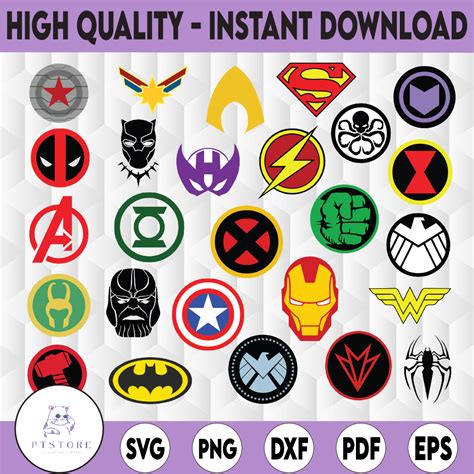Superhero Logos Vector