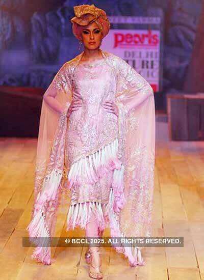 A model presents a creation by designer Suneet Varma during Day-5 of ...