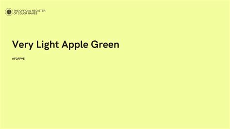 Very Light Apple Green color - #F3FF9E - The Official Register of Color ...