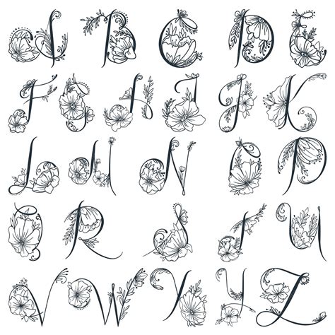 A Alphabet In Flower