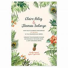Tropical Themed Wedding Invitations by Tropical Jungle Wedding Invitation By Pepper Tropical Themed Wedding Invitations