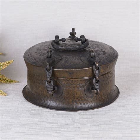 Beautiful Brass Jewelry Box in Antique Finish