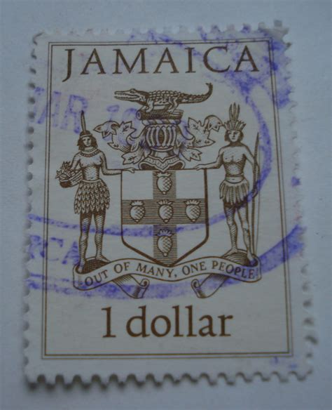 1 Dollar 1987 - Jamaican Coat of Arms - undated, Coat of Arms - Jamaica ...