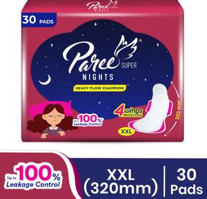 Paree Super Nights Soft & Rash Free Double Feather XXL 30 Pad, For ...