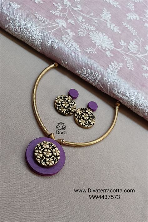 Chic Vogue Purple Terracotta Jewellery – Diva Creations Terracotta ...