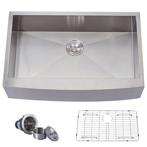 Hotis 33 Inch Farmhouse Sink, Stainless Steel Farmhouse Kitchen Sink ...