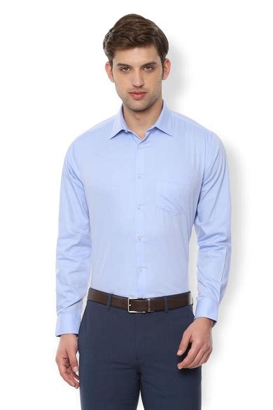 Buy Men Blue Loose Fit Solid Full Sleeves Formal Shirt Online - 460135 ...