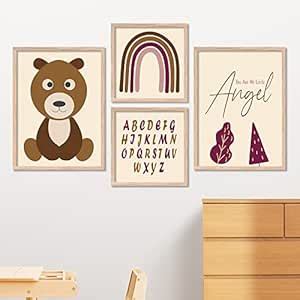 KOTART Modern Art Wall Decor Paintings with Frame for Kids Room ...