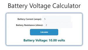 Battery Voltage Calculator - Savvy Calculator