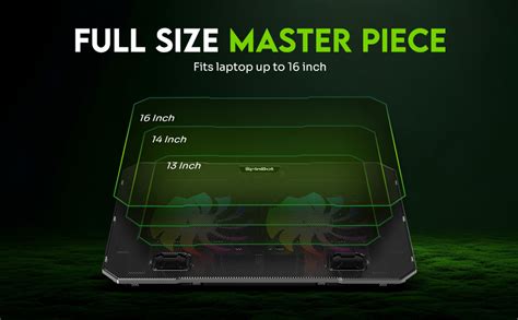 SpinBot Airflow X10 Laptop Cooling Pad with Dual Fans | Low Noise 30dB ...