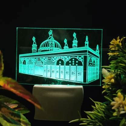Sky Mart MASJID Acrylic 3D Illusion RGB 7 Colour Changing LED Plug n ...