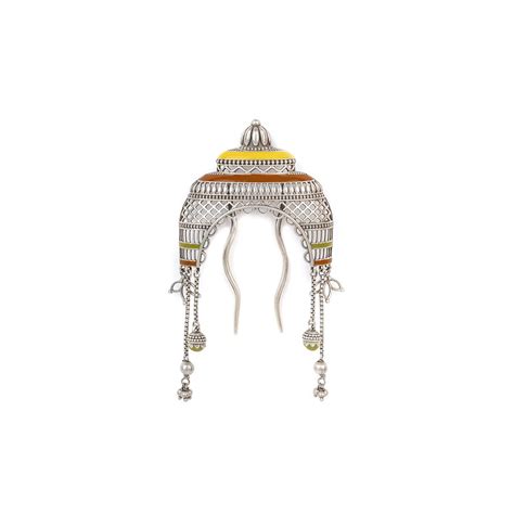 Shaya by CaratLane Palki Juda Pin in Oxidised 925 Silver : Amazon.in ...