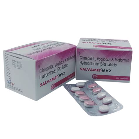 Salvamet MV2 - Glimepiride, Voglibose & Metformin Hydrochloride (SR ...