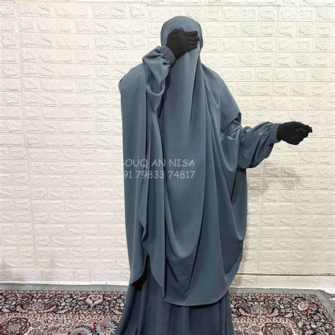 Grey Two Pc Jilbab – Souq an nisa