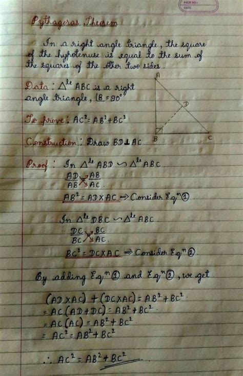 Prove pythagoras theorem? - EduRev Class 10 Question