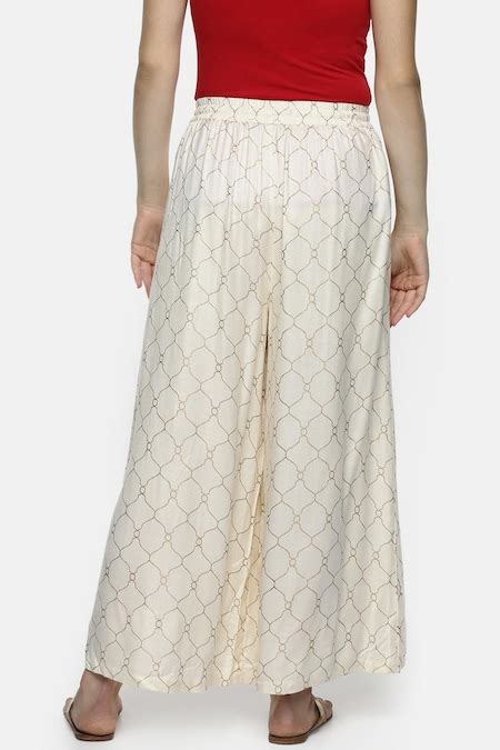 Rangmanch Women Printed Beige Palazzo - Selling Fast at Pantaloons.com