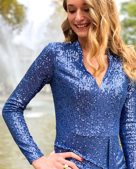 Sparkling blue dress