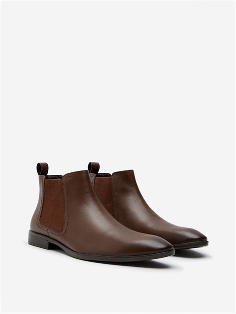 Buy SOLEPLAY Brown Solid Chelsea Boots from Westside