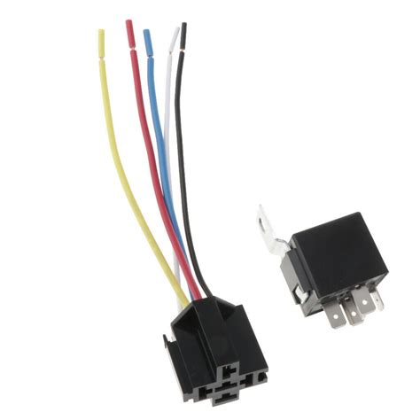 DC12V 40A Automotive Relay with 5 Pin Wire Harness and Socket Hoder Ba