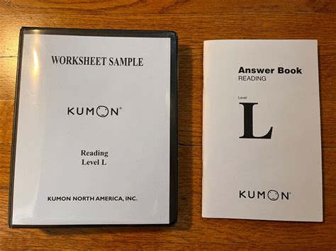 Kumon English Reading Level L Worksheet Sample and Answer Book New ...
