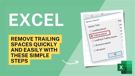 Excel: Remove Trailing Spaces Quickly & Easily With These Simple Steps