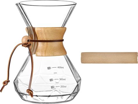 Amazon.com: VEVOK CHEF Pour Over Coffee Maker Set, 20 Oz Borosilicate ...