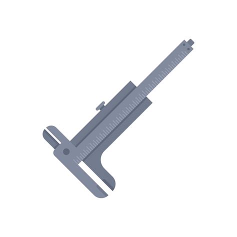 Premium Vector | Dial caliper icon flat vector calliper tool micrometer ...