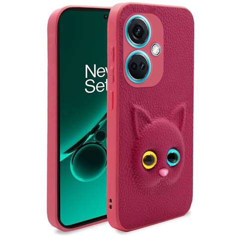 Pikkme OnePlus Nord Ce 3 5g Back Cover for Girls | Cute Cat Leather ...