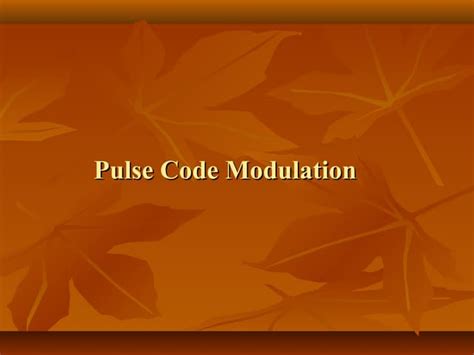 Image result for Pulse-code Modulation Applications