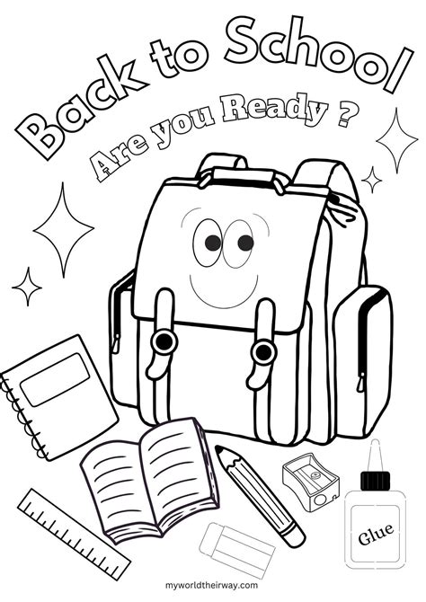 FREE BACK TO SCHOOL COLORING PAGES | School coloring pages, Back to ...