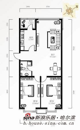61平米至78平米小三居大两居户型(组图) - 评测 -哈尔滨乐居网