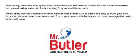 Mr. Butler Italia Soda Maker Black - Single Cylinder, Create Sparkling ...