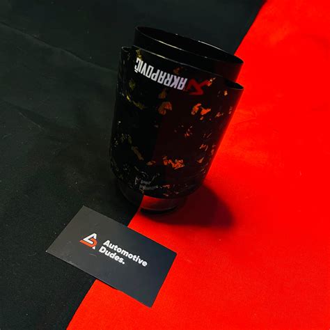 Akrapovic Single Exhaust Tip (Forged Carbon with Golden Flakes ...