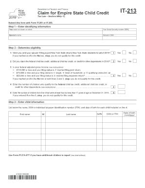 NY IT-213 2019-2026 - Fill and Sign Printable Template Online